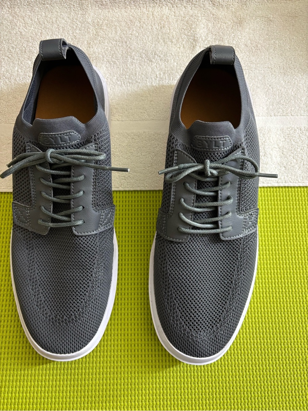 BYLT Basics Charcoal Knit Lace-Up Sneakers